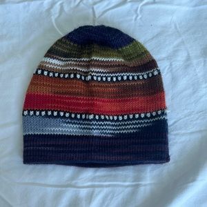 Colorful Stitch Pattern Stripe Hat